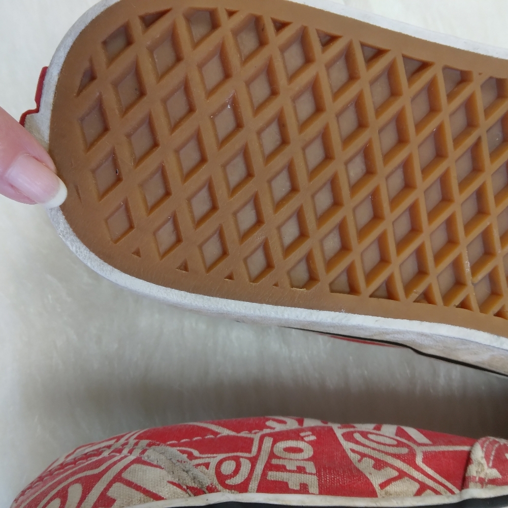 SHOES Vans Off the Wall logo print shoes, men's 9. - Picture 12 of 16